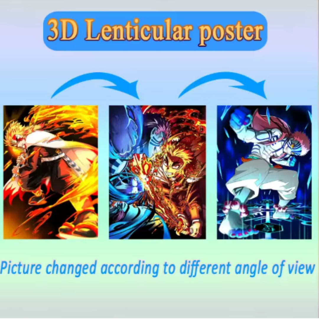 3D Lenticular Anime Poster